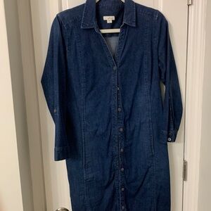 JJill Medium denim dress with pockets 3/4 sleeves stretch
